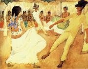 Diego Rivera Dancing oil
